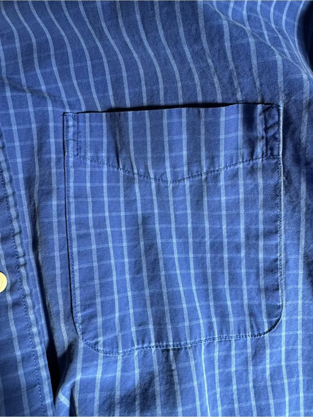 Banana Republic Preppy Blue Checkered Button-Down Shirt